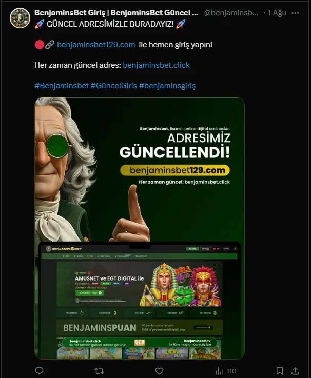 Sosyal Medya Üzerinden BenjaminsBet Güncel Adresini Bulma